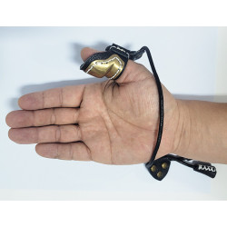 Brass Leather Thumb Ring