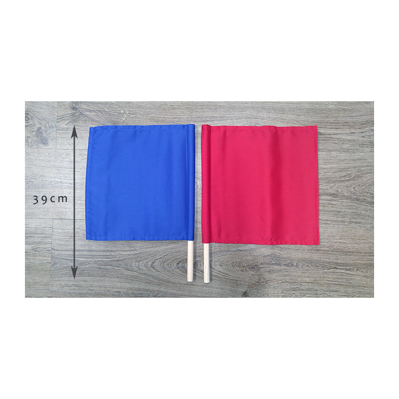 Red and Blue Referee flags